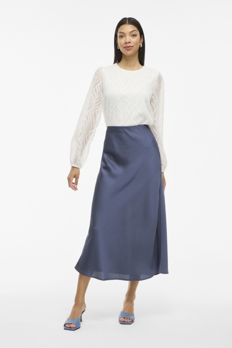 Vila viellette hw midi skirt - noos